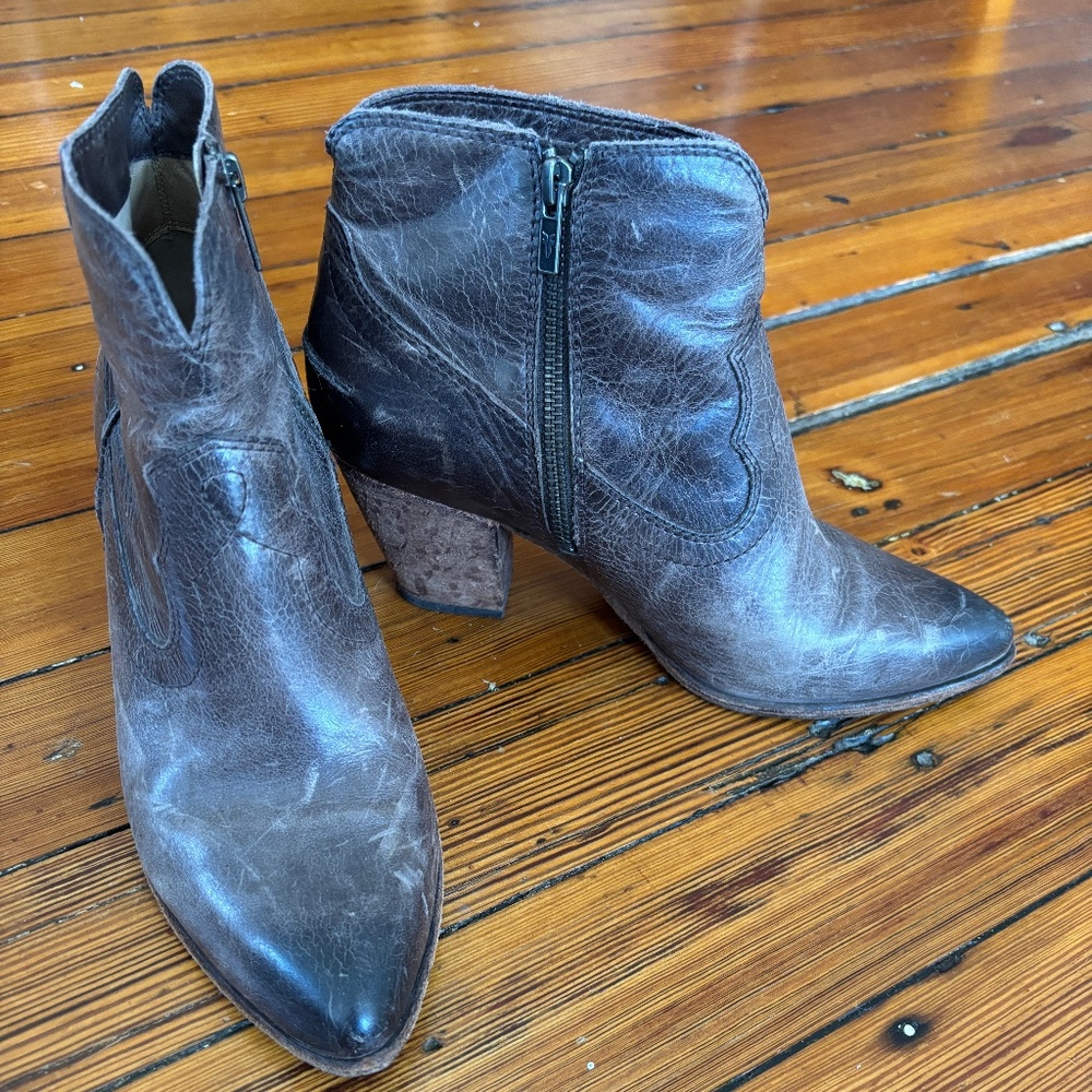 Frye Renee Seam Short Leather Boot